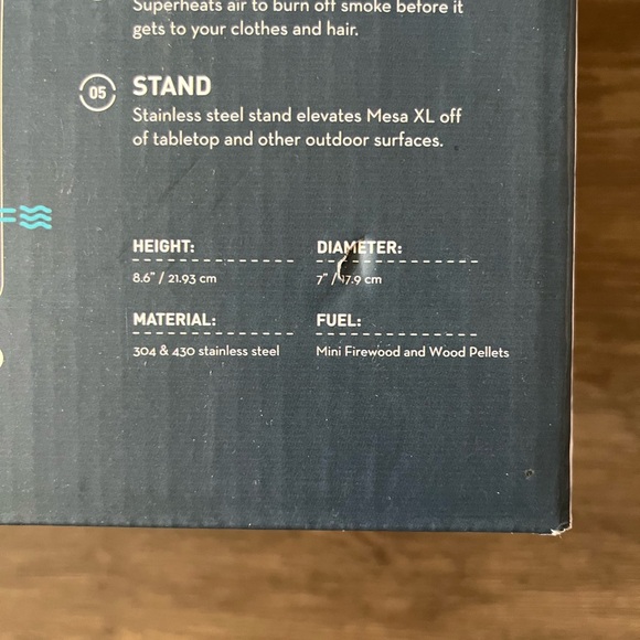 Blue and Silver Portable Firepit - Picture 10 of 10